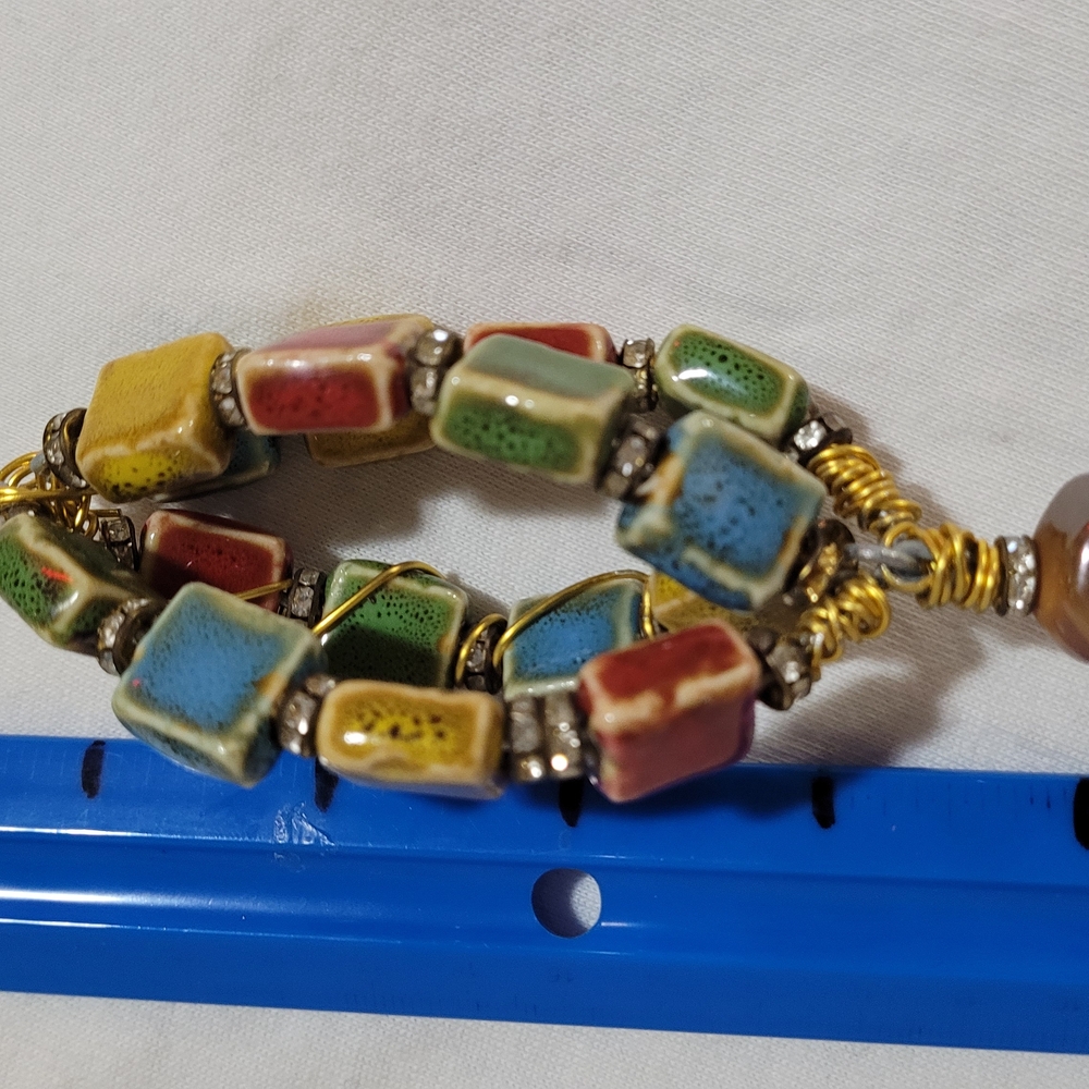 Colorful Beaded Keychain - Picture 2 of 7